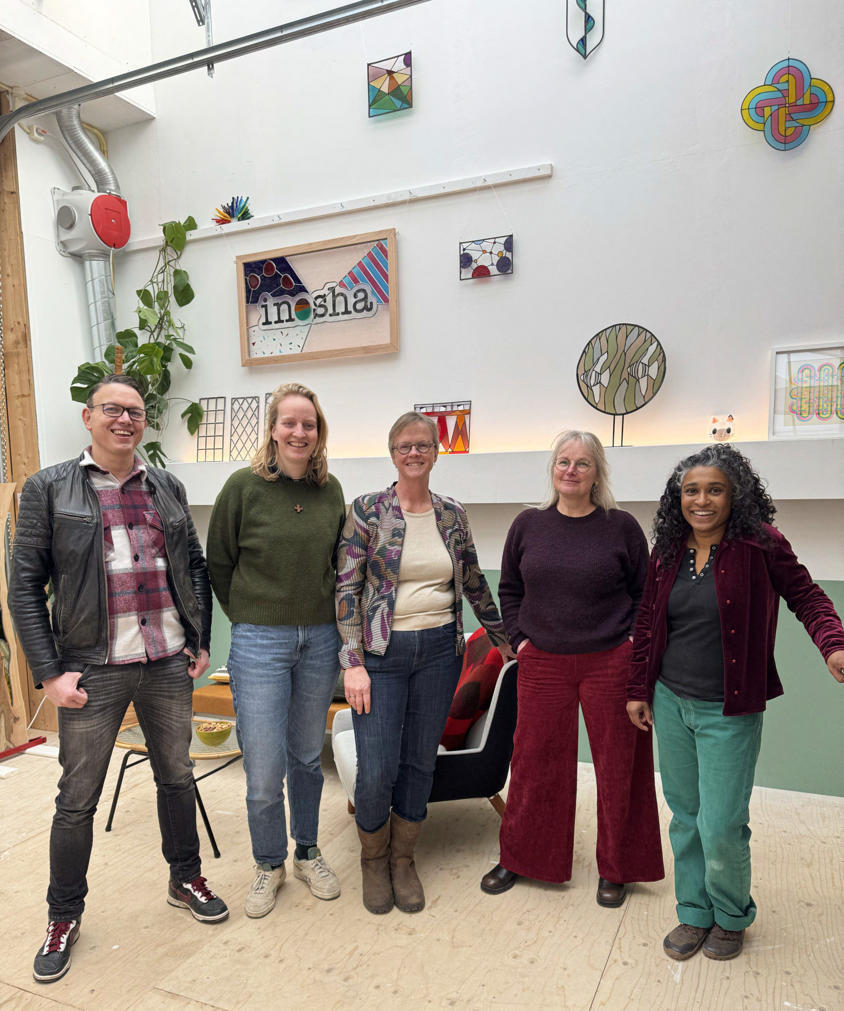 Foto van de 5 glazeniers